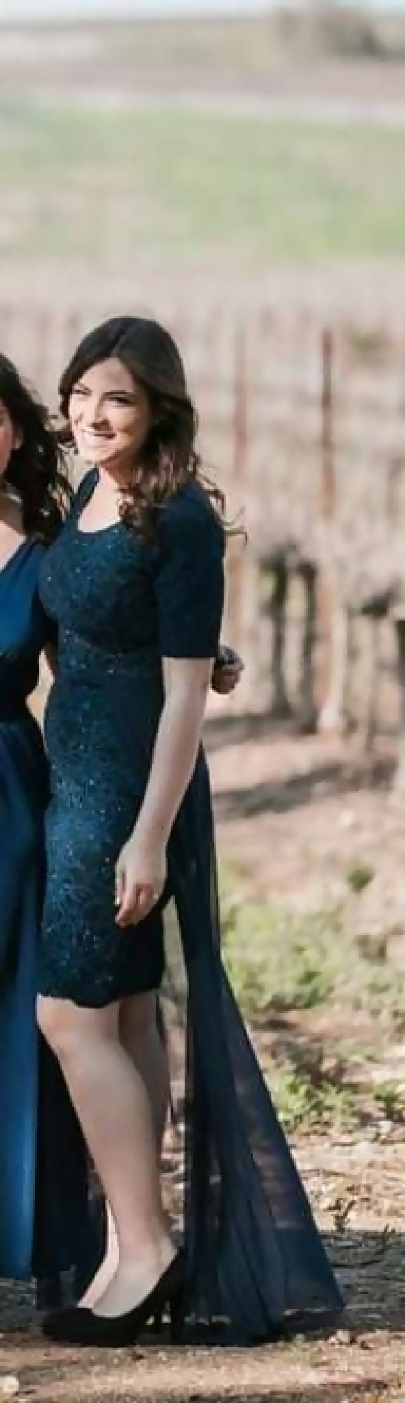 Navy Blue Bridesmaid Dress