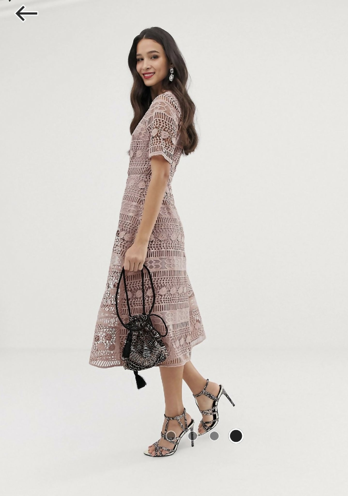 ASOS Design Lace Midi Dress