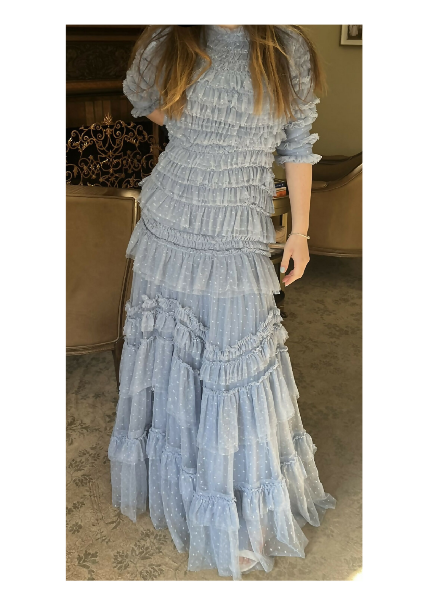 Needle and Thread Blue Floral Dress
