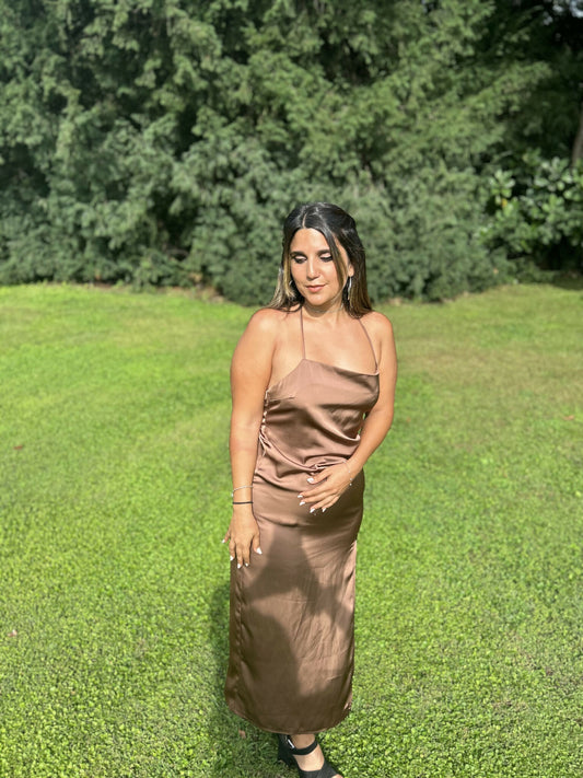 Midi brown dress