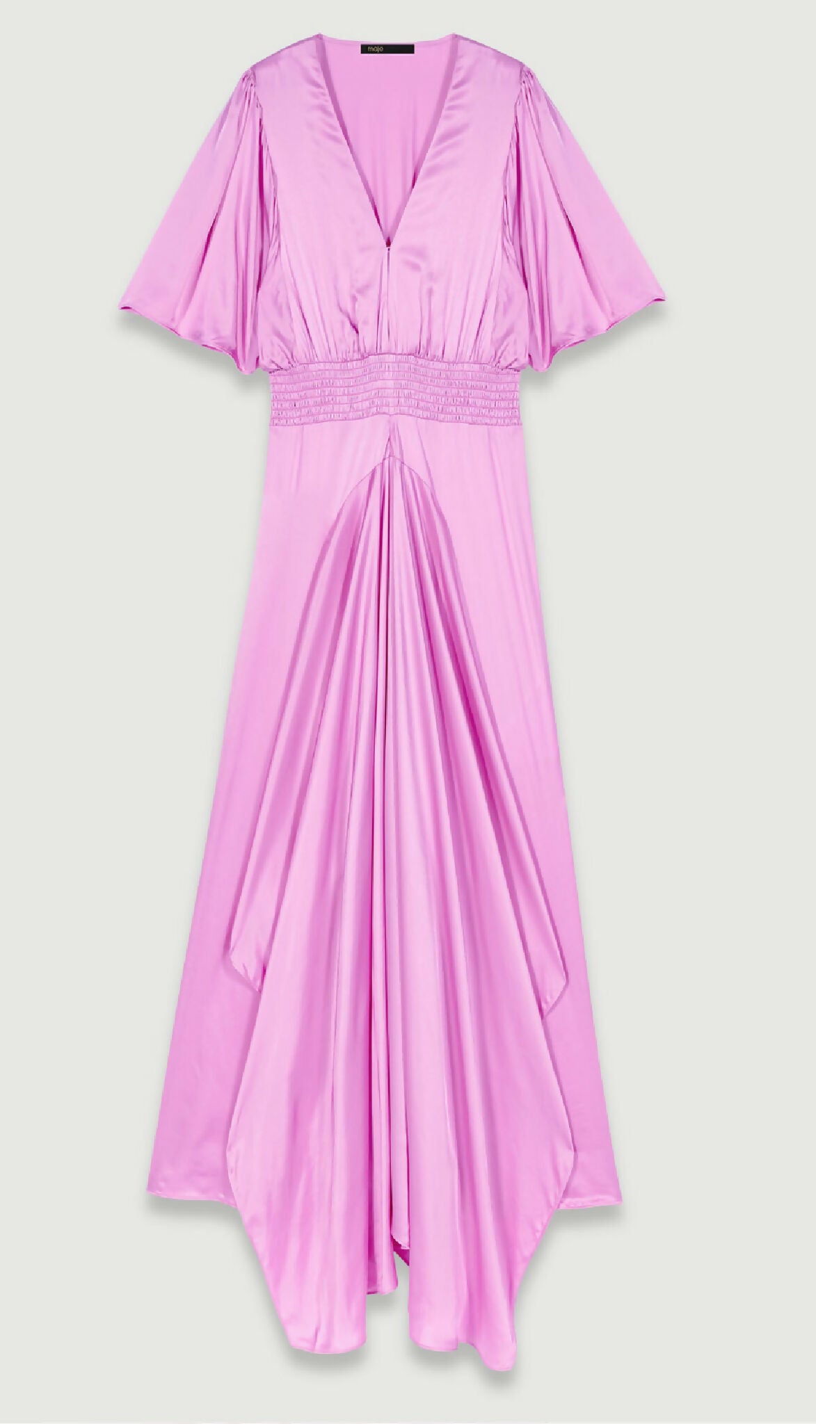 Maje Pink Satin Maxi Dress