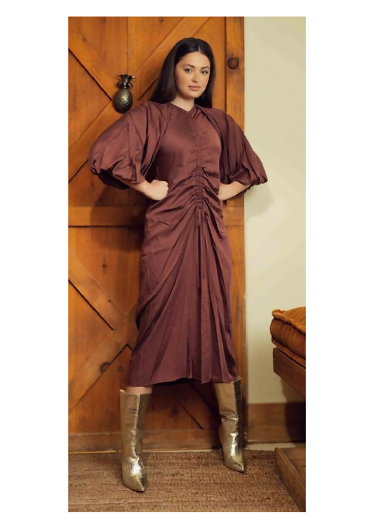 Meli Dress Bronze Midi